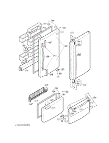 Door Parts parts for Lg Refrigerator LRBN22511TT / from AppliancePartsPros.com