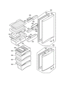 Exploded View Parts 2 parts for Lg Refrigerator LRBP1031T / from AppliancePartsPros.com