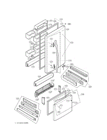 Door Parts parts for Lg Refrigerator LRDN20724WW / from AppliancePartsPros.com