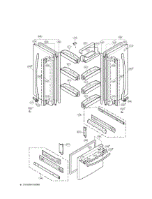 Door Parts parts for Lg Refrigerator LRFC22750WW / from AppliancePartsPros.com