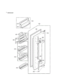 Refrigerator Door Part parts for Lg Refrigerator LRSC26922SB / from AppliancePartsPros.com