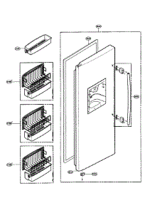 Freezer Door Parts parts for Lg Refrigerator LRSCS21935SB / from AppliancePartsPros.com