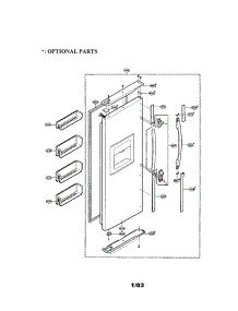 Freezer Door parts for Lg Refrigerator LRSP2031BS / from AppliancePartsPros.com