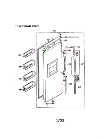 Freezer Door parts for Lg Refrigerator LRSPC2031NI / from AppliancePartsPros.com