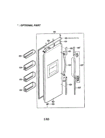 Freezer Door parts for Lg Refrigerator LRSPC2031W / from AppliancePartsPros.com