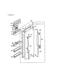 Refrigerator Door parts for Lg Refrigerator LRSPC2031W / from AppliancePartsPros.com