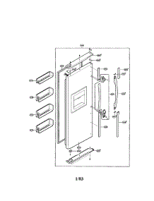 Freezer Door parts for Lg Refrigerator LRSPC2041T / from AppliancePartsPros.com