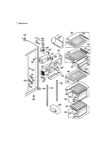 Refrigerator Compartment parts for Lg Refrigerator LRSPC2041T / from AppliancePartsPros.com