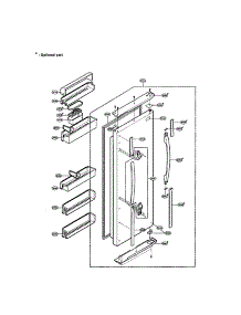 Refrigerator Door parts for Lg Refrigerator LRSPC2051BM / from AppliancePartsPros.com