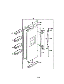 Freezer Door parts for Lg Refrigerator LRSPC2331BK / from AppliancePartsPros.com