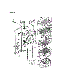 Refrigerator Compartment parts for Lg Refrigerator LRSPC2331NI / from AppliancePartsPros.com