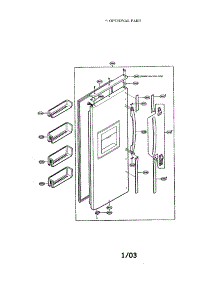 Freezer Door parts for Lg Refrigerator LRSPC2331T / from AppliancePartsPros.com