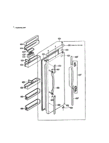 Refrigerator Door parts for Lg Refrigerator LRSPC2331T / from AppliancePartsPros.com
