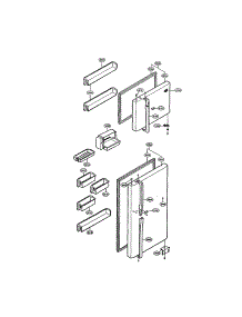 Door And Shelves parts for Lg Refrigerator LRTB1821BK / from AppliancePartsPros.com