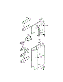 Door And Shelves parts for Lg Refrigerator LRTBC1821BK / from AppliancePartsPros.com