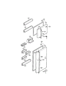 Door And Shelves parts for Lg Refrigerator LRTBC1821W / from AppliancePartsPros.com
