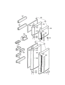 Door And Shelves parts for Lg Refrigerator LRTBC1825T / from AppliancePartsPros.com