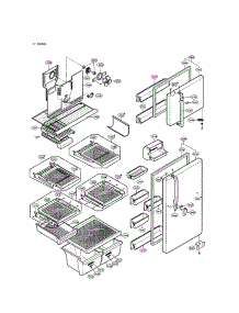 Door And Shelves parts for Lg Refrigerator LRTBC2025BK / from AppliancePartsPros.com