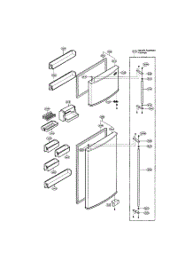 Door And Shelves parts for Lg Refrigerator LRTBC2025T / from AppliancePartsPros.com