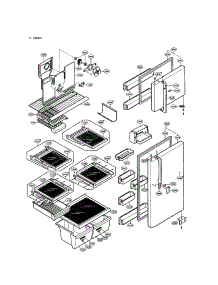 Door And Shelves parts for Lg Refrigerator LRTBC2025W / from AppliancePartsPros.com
