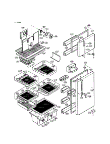Door And Shelves parts for Lg Refrigerator LRTG1813W / from AppliancePartsPros.com