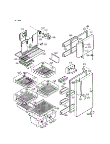 Door And Shelving parts for Lg Refrigerator LRTGC1815BS / from AppliancePartsPros.com