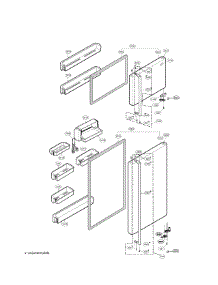 Door Parts parts for Lg Refrigerator LRTN22312SW / from AppliancePartsPros.com
