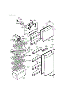 Door And Shelving parts for Lg Refrigerator LRTP0931W / from AppliancePartsPros.com