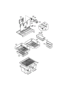 Shelves parts for Lg Refrigerator LRTPC2031NI / from AppliancePartsPros.com