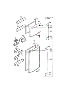 Door And Shelving parts for Lg Refrigerator LRTPC2031T / from AppliancePartsPros.com
