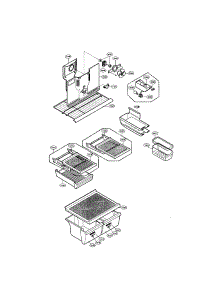 Shelves parts for Lg Refrigerator LRTPC2031W / from AppliancePartsPros.com