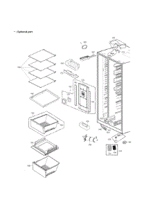 Refrigerator Compartment Parts parts for Lg Refrigerator LSC22991ST / from AppliancePartsPros.com