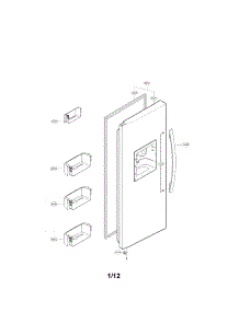 Freezer Door Parts parts for Lg Refrigerator LSC23924SB / from AppliancePartsPros.com