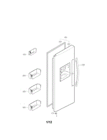 Freezer Door Parts parts for Lg Refrigerator LSC23924SW / from AppliancePartsPros.com