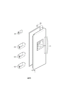 Freezer Door Parts parts for Lg Refrigerator LSC27914ST / from AppliancePartsPros.com