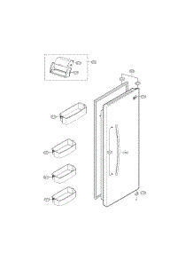 Refrigerator Door Parts parts for Lg Refrigerator LSC27914SW / from AppliancePartsPros.com