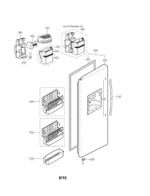 Freezer Door Part parts for Lg Refrigerator LSC27918SW / from AppliancePartsPros.com