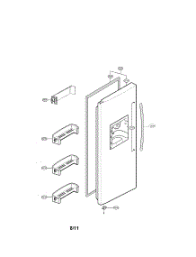 Freezer Door Parts parts for Lg Refrigerator LSC27921SB02 / from AppliancePartsPros.com