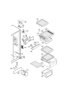 Refrigerator Compartment Parts parts for Lg Refrigerator LSC27921SB03 / from AppliancePartsPros.com