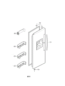 Freezer Door Parts parts for Lg Refrigerator LSC27921SB04 / from AppliancePartsPros.com