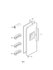 Freezer Door Parts parts for Lg Refrigerator LSC27921SB05 / from AppliancePartsPros.com