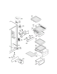 Refrigerator Compartment Parts parts for Lg Refrigerator LSC27921SB05 / from AppliancePartsPros.com