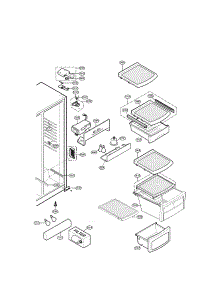 Refrigerator Compartment Parts parts for Lg Refrigerator LSC27921ST / from AppliancePartsPros.com
