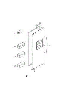 Freezer Door Parts parts for Lg Refrigerator LSC27925SB / from AppliancePartsPros.com