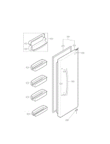 Refrigerator Door Parts parts for Lg Refrigerator LSC27937ST / from AppliancePartsPros.com