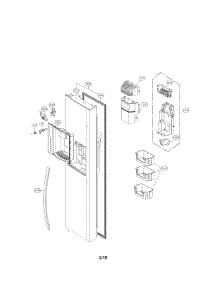 Freezer Door Parts parts for Lg Refrigerator LSXS26366S / from AppliancePartsPros.com