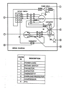 Wiring Diagram parts for Lg Room Air Conditioner HBLG100 / from AppliancePartsPros.com