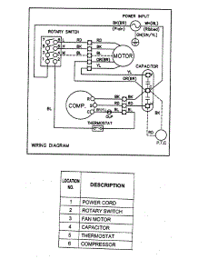 Wiring Diagram parts for Lg Room Air Conditioner HBLG1000C / from AppliancePartsPros.com