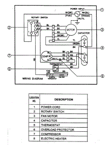 Wiring Diagram parts for Lg Room Air Conditioner HBLG12H / from AppliancePartsPros.com