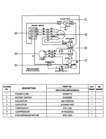 Wiring Diagram parts for Lg Room Air Conditioner HBLG180 / from AppliancePartsPros.com